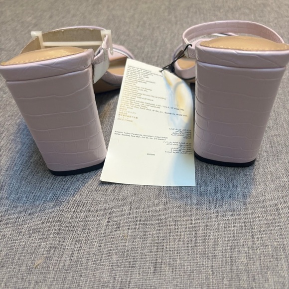 The Drop Women's Avery Square Toe Two Strap High Heeled Sandal - Picture 3 of 8